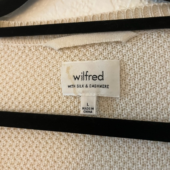 Aritzia Wilfred Silk & Cashmere Waffle Knit Sweater - Picture 4 of 7